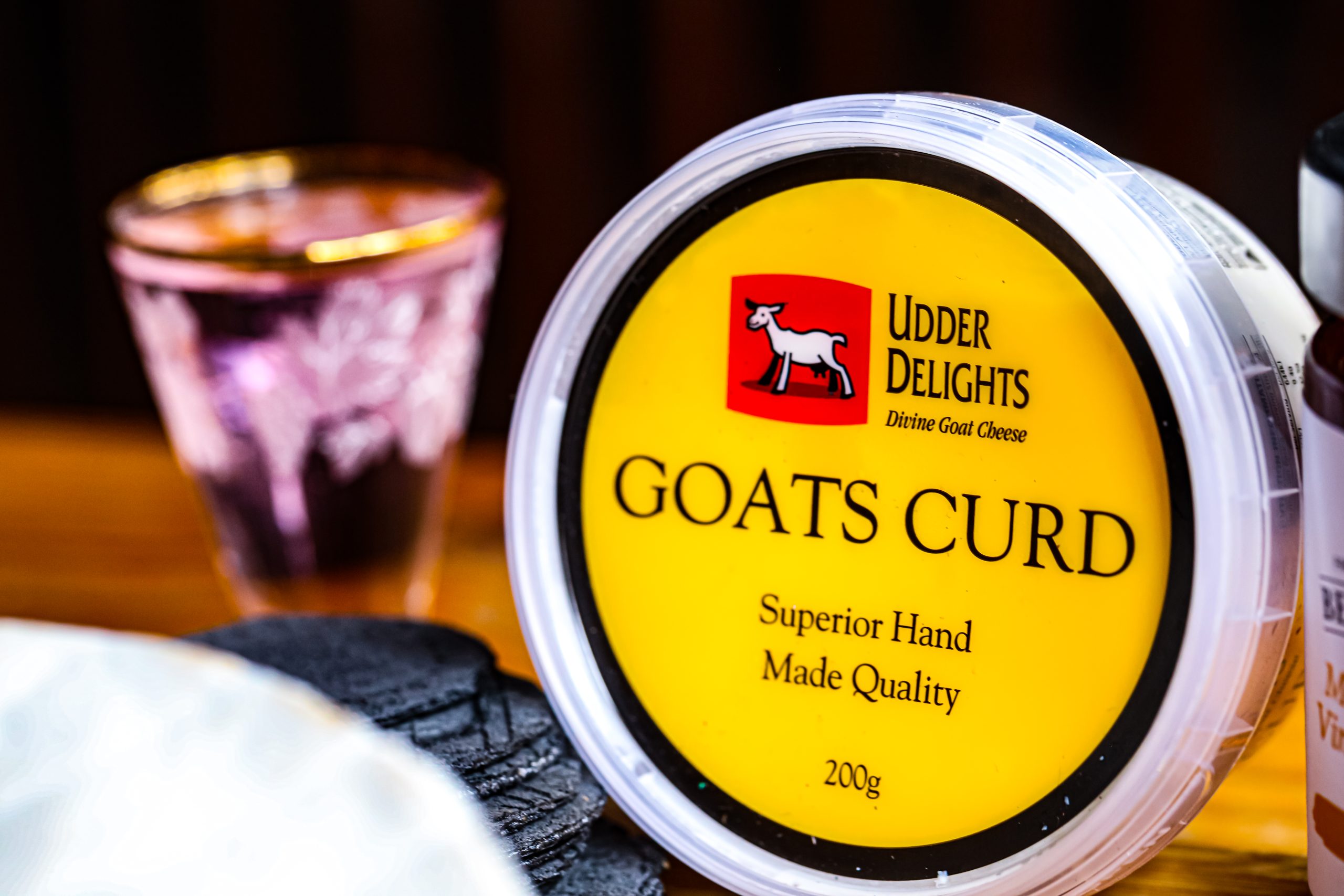 Udder Delights Goats Curd on display