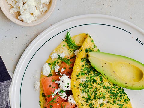 Chèvre and Smoked Salmon Omelette