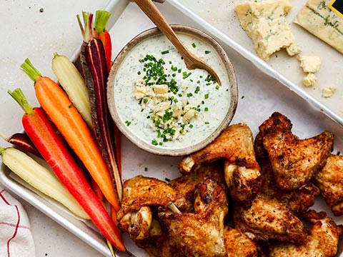 Crispy Chicken Wings with Heysen Blue Cheese