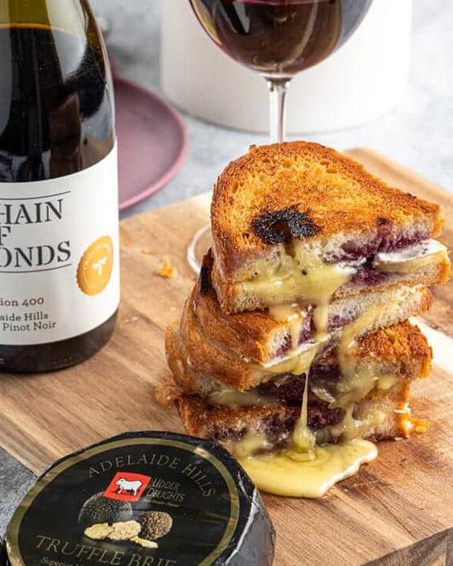 Pinot Noir and Truffle Brie Toastie