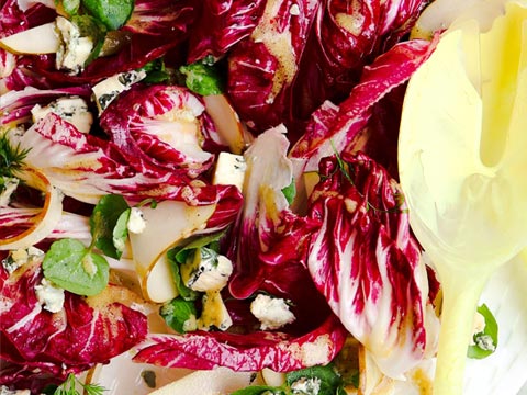 Radicchio and Pear Salad with Heysen Blue